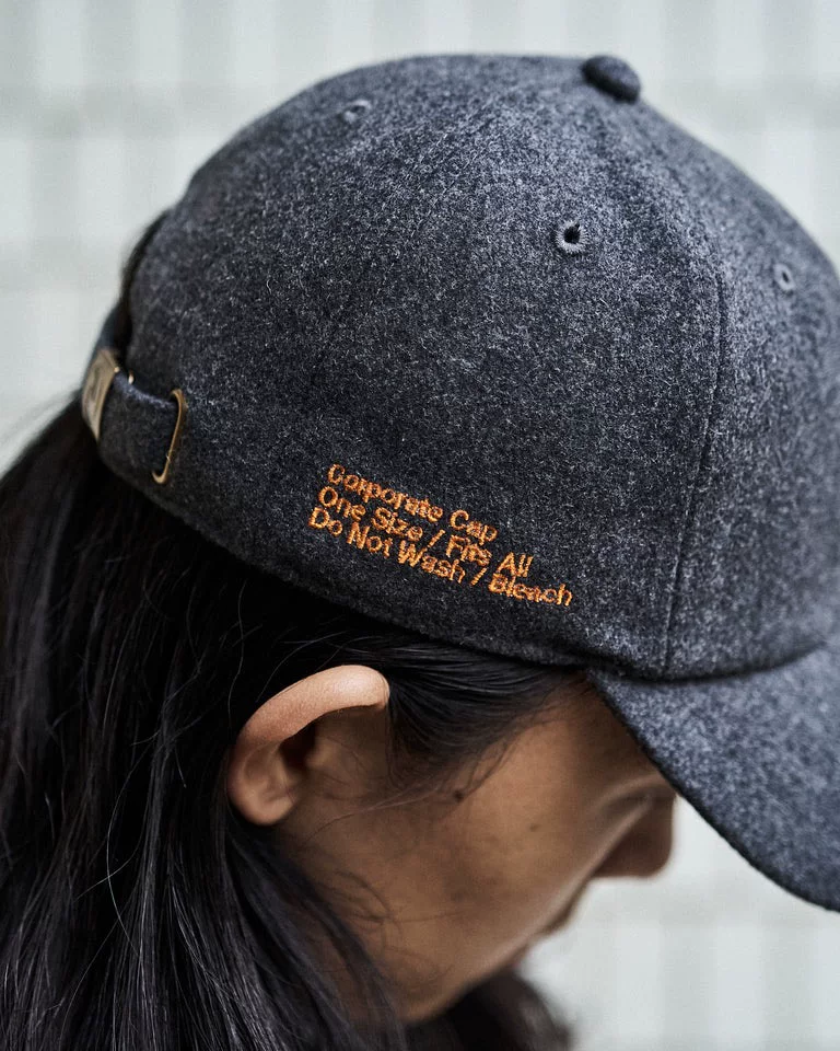 Профильная CORPORATE Wool CAP 22AW Wool Blending Вышивка Бейсболка Рожковая кепка