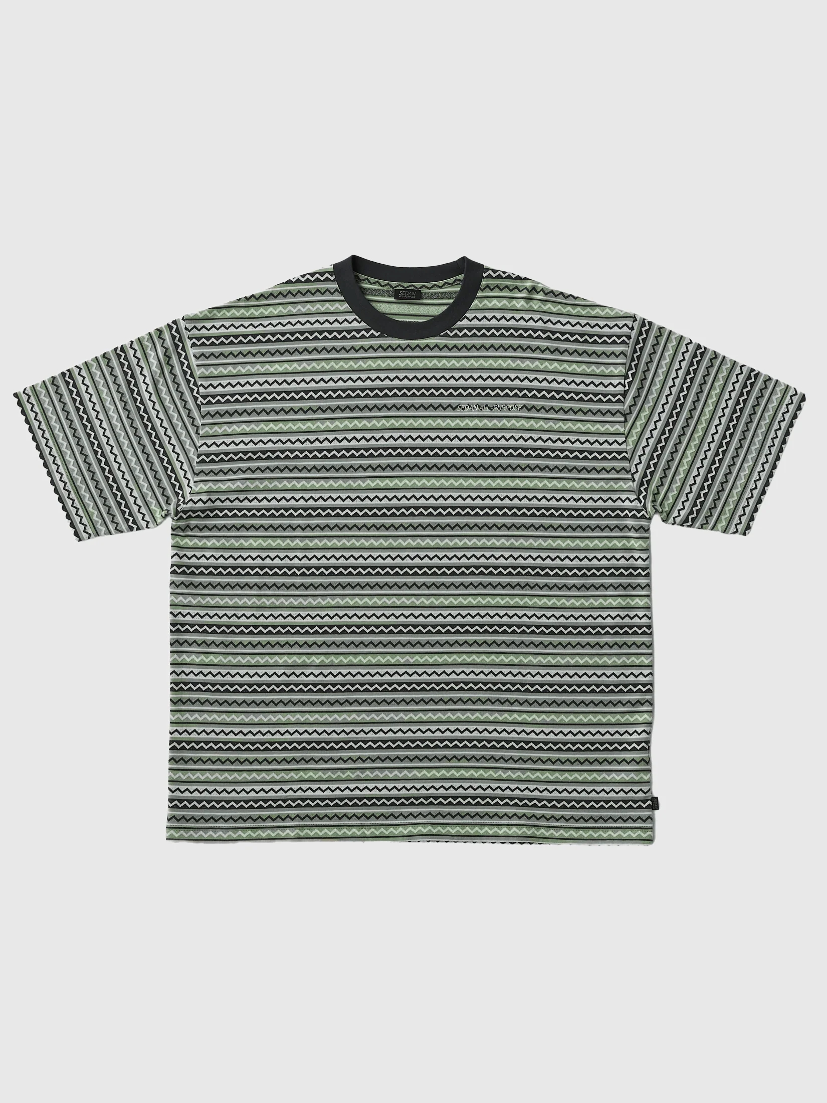 SEDAN ALL PURPOSE JAQUARD STRIPED TEE 24SS名族风条纹短袖T恤-图2