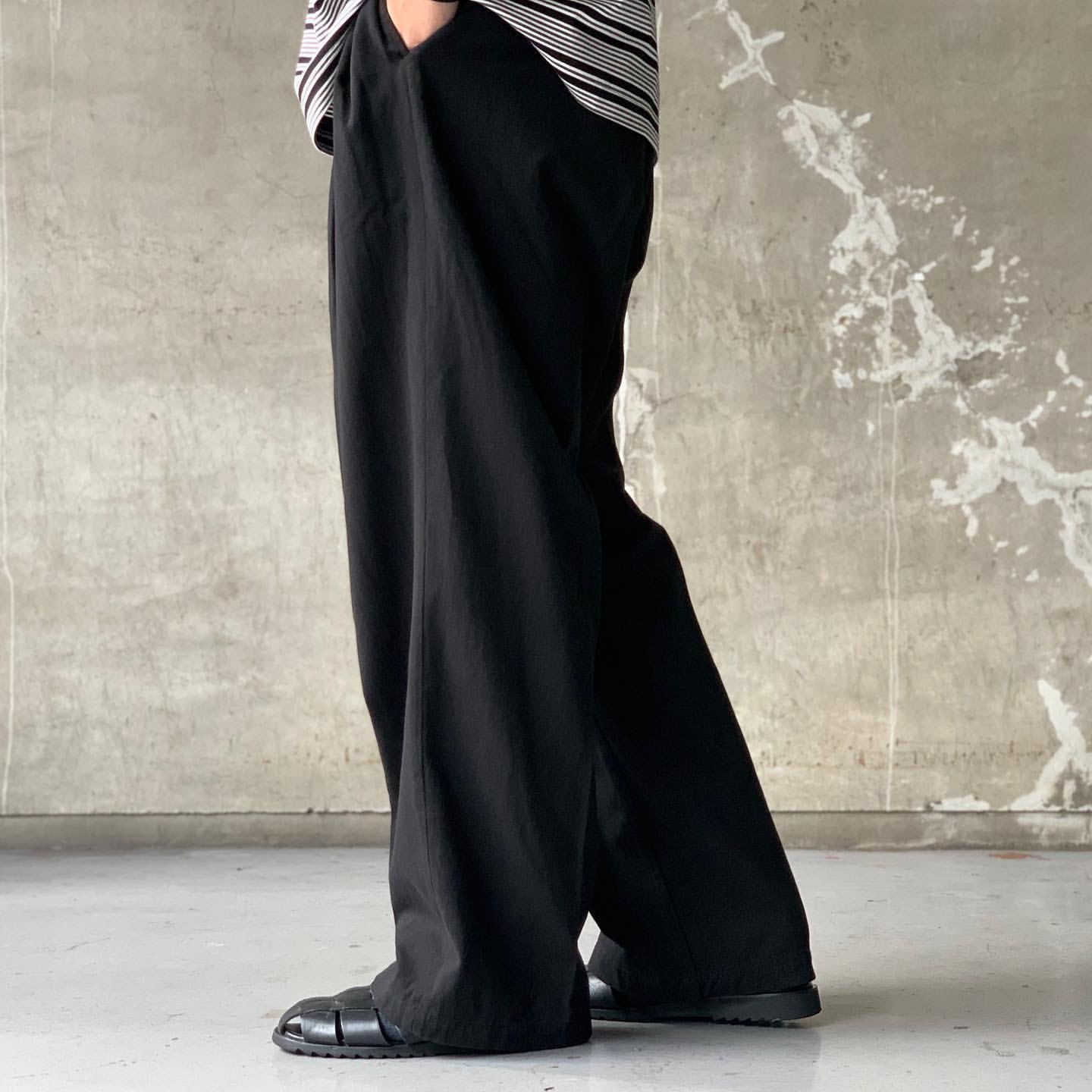 COOTIE HARD TWISTED TWILL 3 TUCK WIDE TROUSERS 23AW 宽松长裤 - 图0