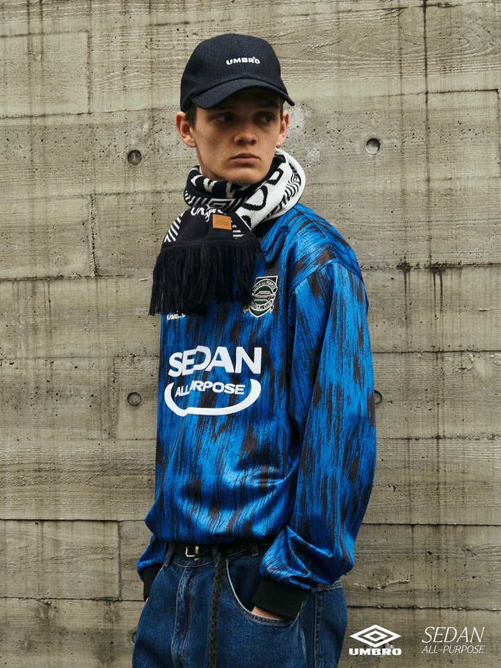 UMBRO×SEDAN ALL PURPOSE GAME SHIRT 23AW联名茵宝足球长袖T恤-图2