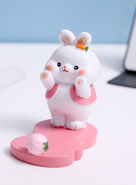 推手小动物手机支架创意卡通懒人平板支架桌面可爱办公室摆件礼物