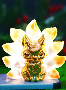 国潮昆仑九尾狐盲盒2026新款女孩小手办可爱摆件惊喜潮玩女生礼物