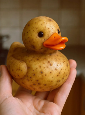 跨境新品Whimsical Vegetable Duck奇思妙想的蔬菜鸭树脂工艺摆件