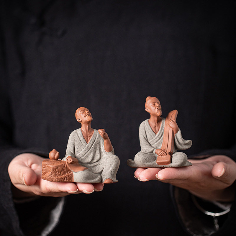 中式历史人物茶圣陆羽雕像塑茶室桌面工艺品陶瓷李白邀月禅意摆件,淘宝优惠券,粉丝福利购,淘宝优惠卷