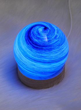 星球灯水晶球桌面摆件星空夜灯男女生小众高级生日礼物七夕礼物