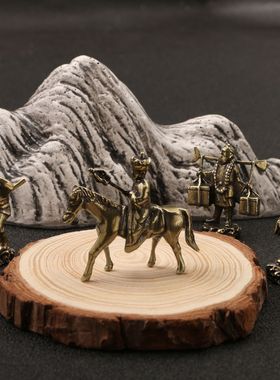 创意西游记微雕铜合金人物沙盘造景假山盆景艺术景观鱼缸装饰摆件