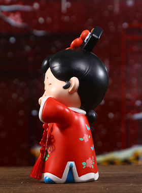 唐宫夜宴古风侍女西安文创小摆件工位情绪稳定器办公室桌面装饰品