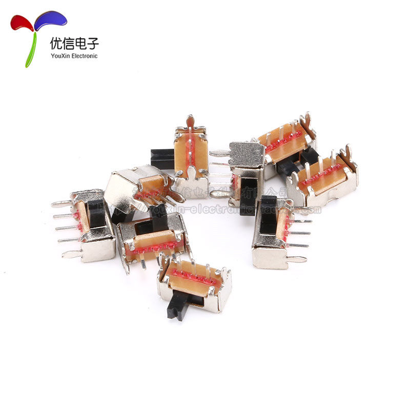 拨动开关单双排直插贴片卧式小微型电源滑动档位开关2/3档3/4脚,淘宝优惠券,粉丝福利购,淘宝优惠卷