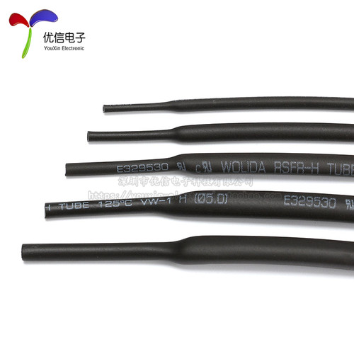 原装WOER 优质无卤环保热缩管  Φ0.6/0.8/1/2/2/3--30MM 黑色1米 - 图0