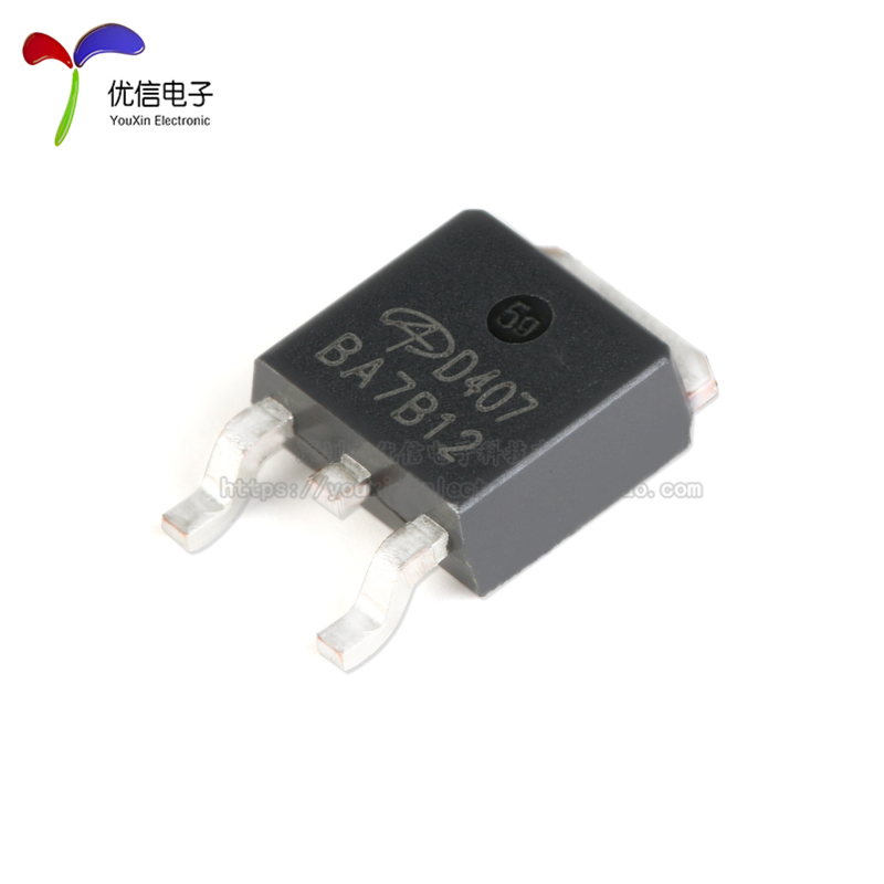 原装正品 AOD407 TO-252 P沟道 -60V/-12A贴片MOSFET场效应管芯片 - 图0