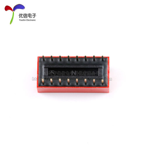 原装 DSWB08LHGET 2.54mm间距8位直插拨码开关/拨动编码开关/红色 - 图2