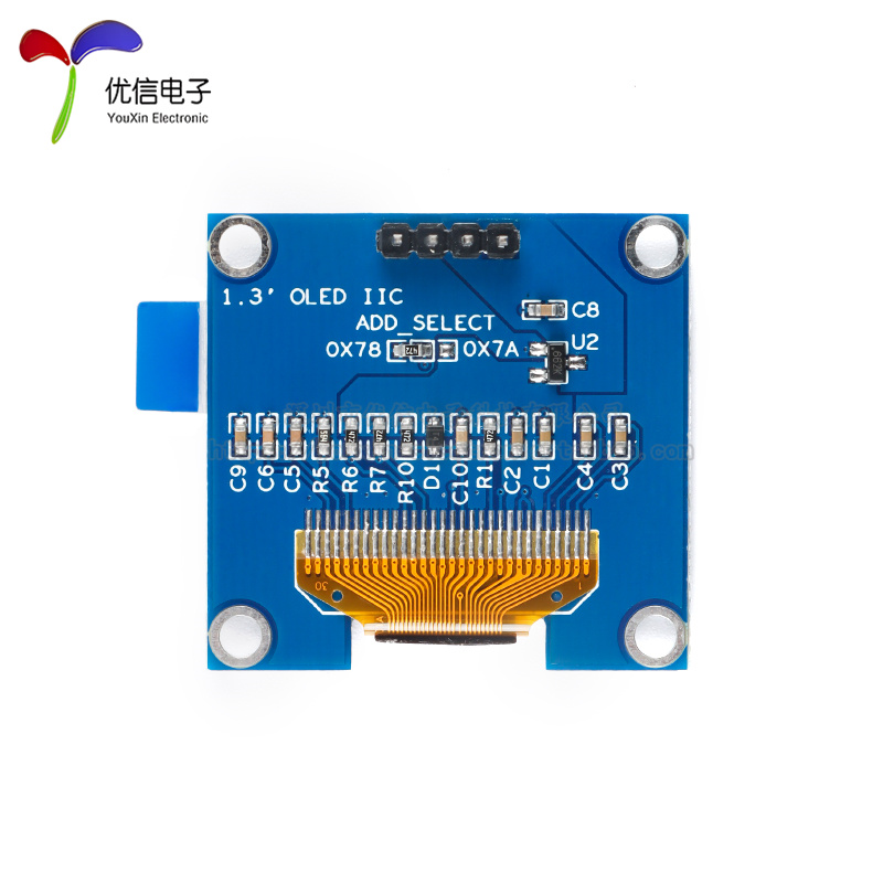 1.3寸OLED显示液晶屏模块分辨率128*64 SPI/IIC接口 SH1106G驱动 - 图1