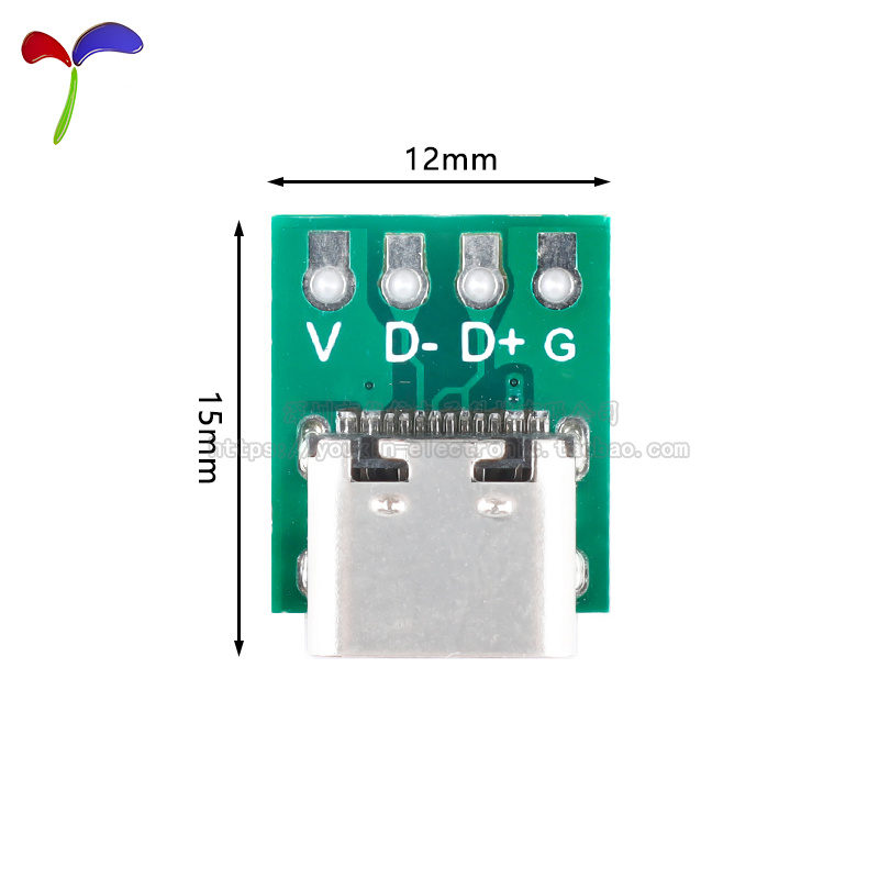 TYPE-C母座转接测试板USB3.1 16P母头转2.54电流电源转接板连接器 - 图3