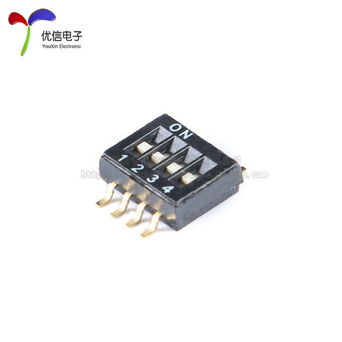 贴片拨动开关 1.27MM间距 2P3P4P5P6P8P10P拨码开关 编码开关 - 图1