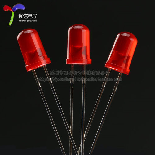 3/5mm透明/雾状/草帽直插LED灯珠/发光二极管白红蓝黄翠绿RGB七彩 - 图1