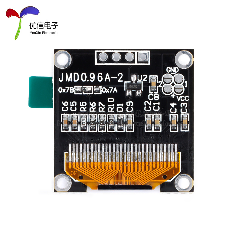 0.91/0.96寸OLED显示液晶屏模块白色/IIC通信显示屏模块-图3