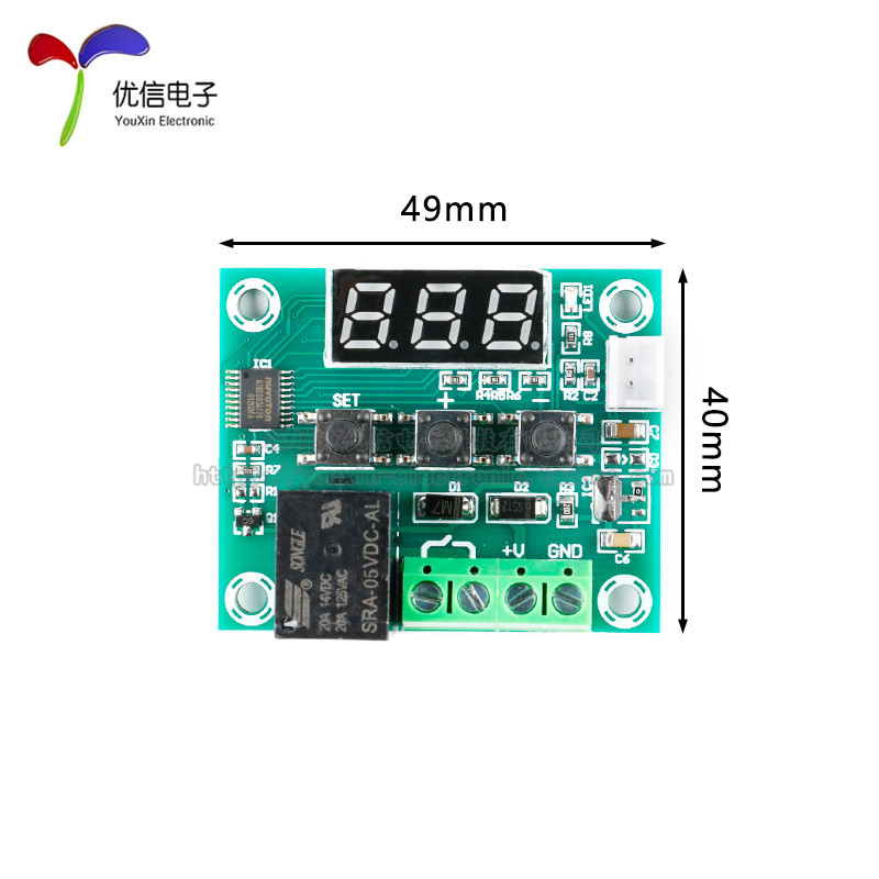 XH-W1209 5V红光数字温控器高精度数显温度控制器模块制冷加热