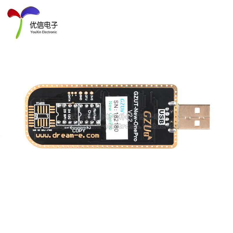 土豪金编程器USB主板路由液晶BIOS SPI FLASH 24 25烧录器 - 图2