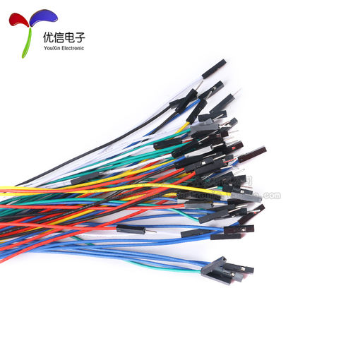 杜邦2.54 端子线 白/黑/红/黄/蓝/绿 穿1P胶壳 连接线 长25CM - 图2