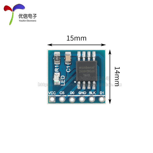 W25Q16/32/64/80/128 NOR FLASH储存器芯片模块 SPI接口 - 图3