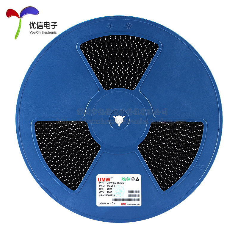 【优信电子】原装正品 UMW LM317MDT TO-252-3 3端可调稳压器芯片 - 图0
