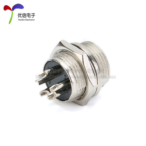 航空插头插座 GX16-2/3/4/5/6/7/8P芯 公头 母头 连接器 接插件 - 图0