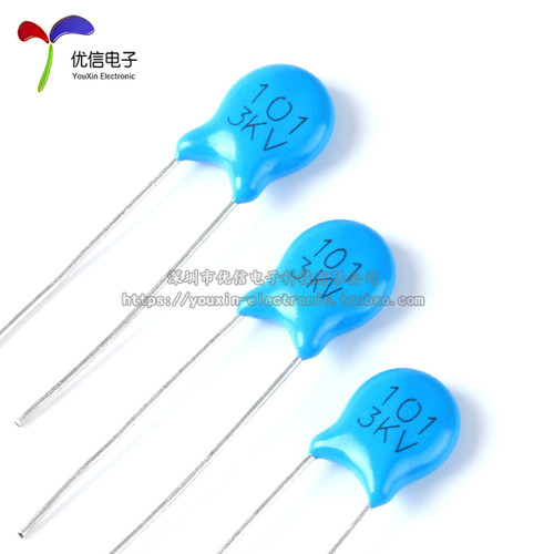 【优信电子】高压瓷片电容 3000V 3KV 100PF 101m（20只） - 图1