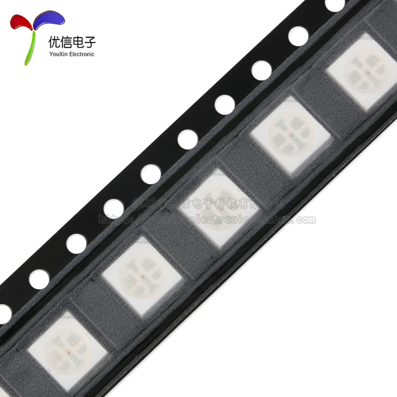 原装正品 5050贴片LED灯 七彩发光二极管 RGB 全彩色（10只）,淘宝优惠券,粉丝福利购,淘宝优惠卷