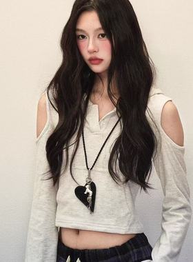 爱心小狗化妆镜编织长项链