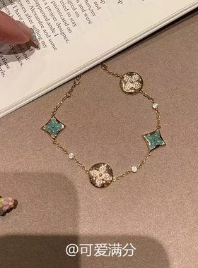 夏日薄荷曼波锆石闪钻手链