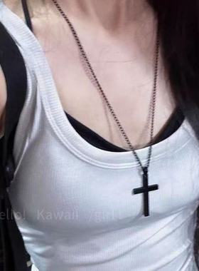 韩版十字链合金项链女生情侣