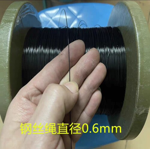 304不锈钢黑色包胶钢丝绳广告吊牌遮阳网吊灯笼耐磨装饰软钢丝绳 - 图0