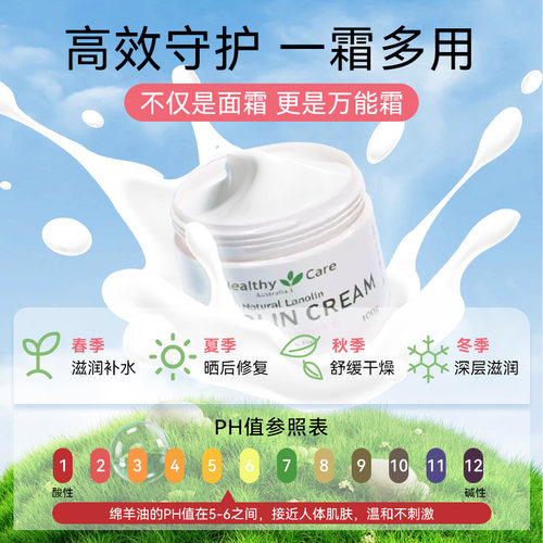 Healthy Care澳洲绵羊油面霜身体乳霜保湿滋润原装进口官方正品 - 图3