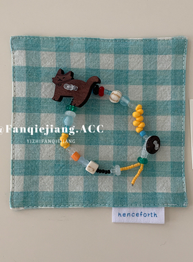 串珠手链小众童趣系列一只番茄酱