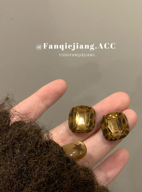 一只番茄酱适合秋冬的美拉德豹纹耳环耳钉女复古高级感百搭耳饰