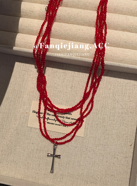 巴洛克一只番茄酱复古锁骨链