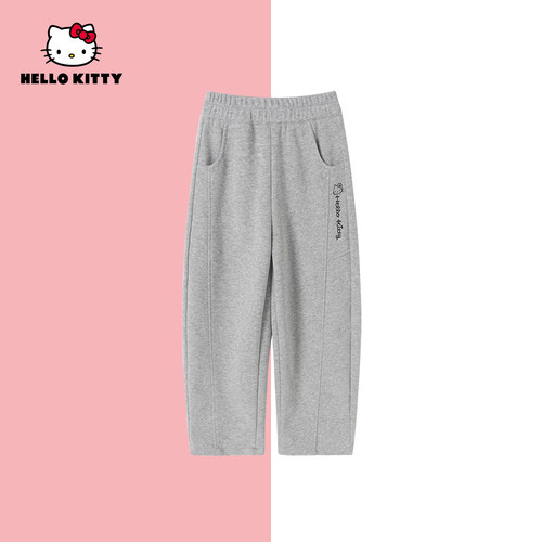 HelloKitty凯蒂猫秋季新款女童弯刀裤儿童休闲裤AC6324JM960 HH - 图0
