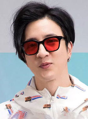 红色墨镜男高级感可配近视太阳镜