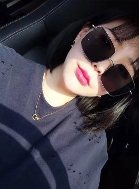 黑色大框方形太阳镜男女yyds墨镜