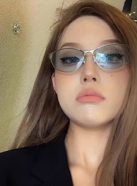 Y2K猫眼墨镜女适合方圆脸高级感