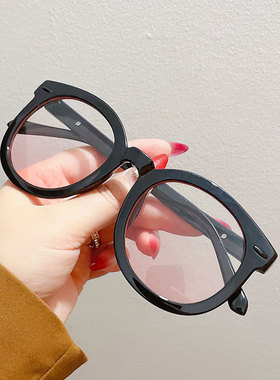 防蓝光素颜ins风近视眼镜框圆形
