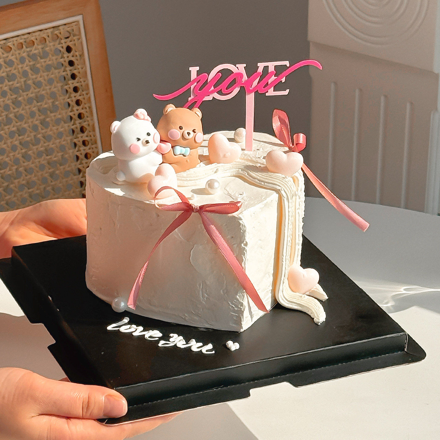 2.14情人节love you亚克力蛋糕装饰插件立体软胶情侣小熊烘焙摆件,淘宝优惠券,粉丝福利购,淘宝优惠卷