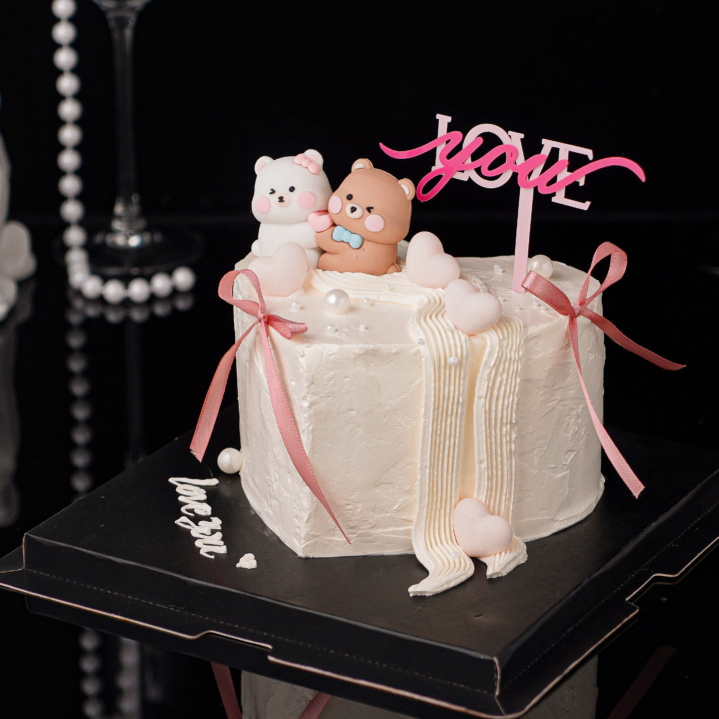 2.14情人节love you亚克力蛋糕装饰插件立体软胶情侣小熊烘焙摆件,淘宝优惠券,粉丝福利购,淘宝优惠卷