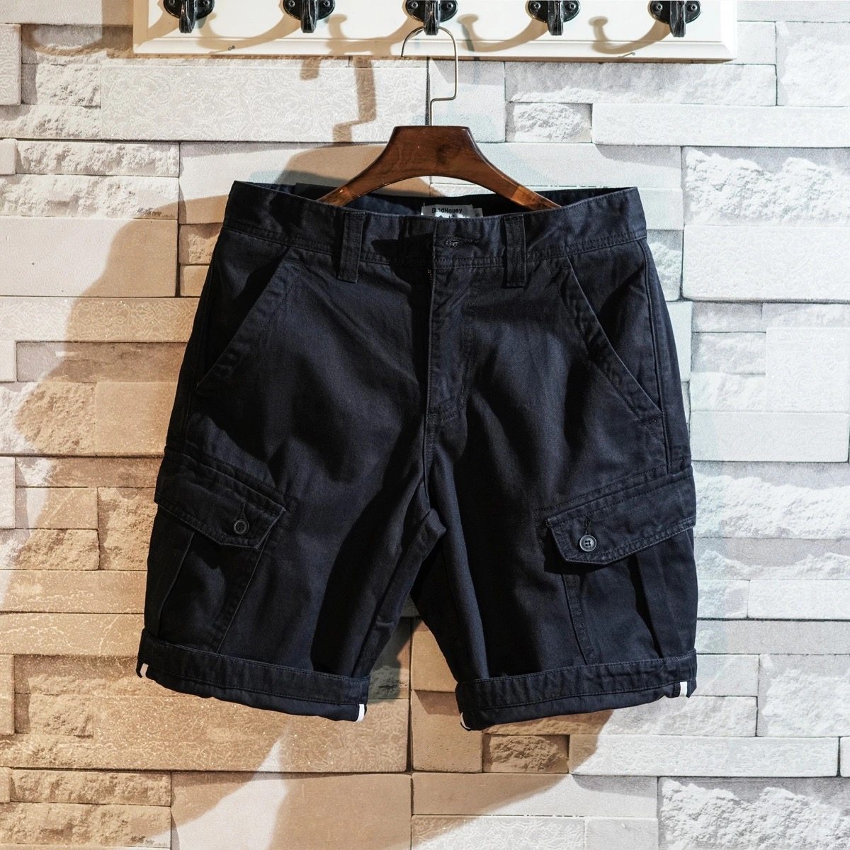 夏季新款重磅纯棉工装短裤男士潮牌宽松直筒多口袋中裤白色五分裤,淘宝优惠券,粉丝福利购,淘宝优惠卷