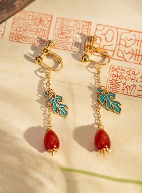 古风背云长流苏璎珞项链软璎珞耳环套装汉服配饰首饰21.9