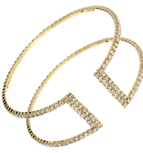 性感仿真水钻可调节镂空手镯