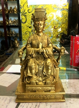 全铜玉帝王母家居摆件佛像