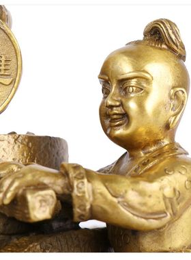 全铜客厅乔迁开业礼品童子摆件