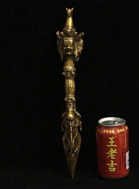 全铜马头明王普巴金刚杵工艺品家用客厅玄关装饰品法器摆件中式