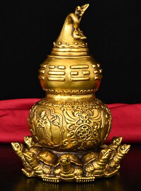 全铜龟葫芦摆件玄关客厅装饰品